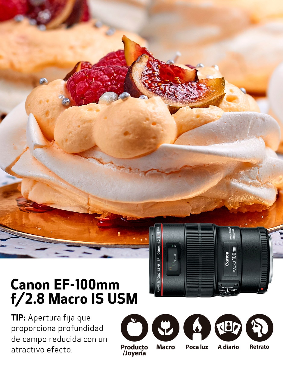 Lente Canon 100 mm f / 2.8 EF-Mount