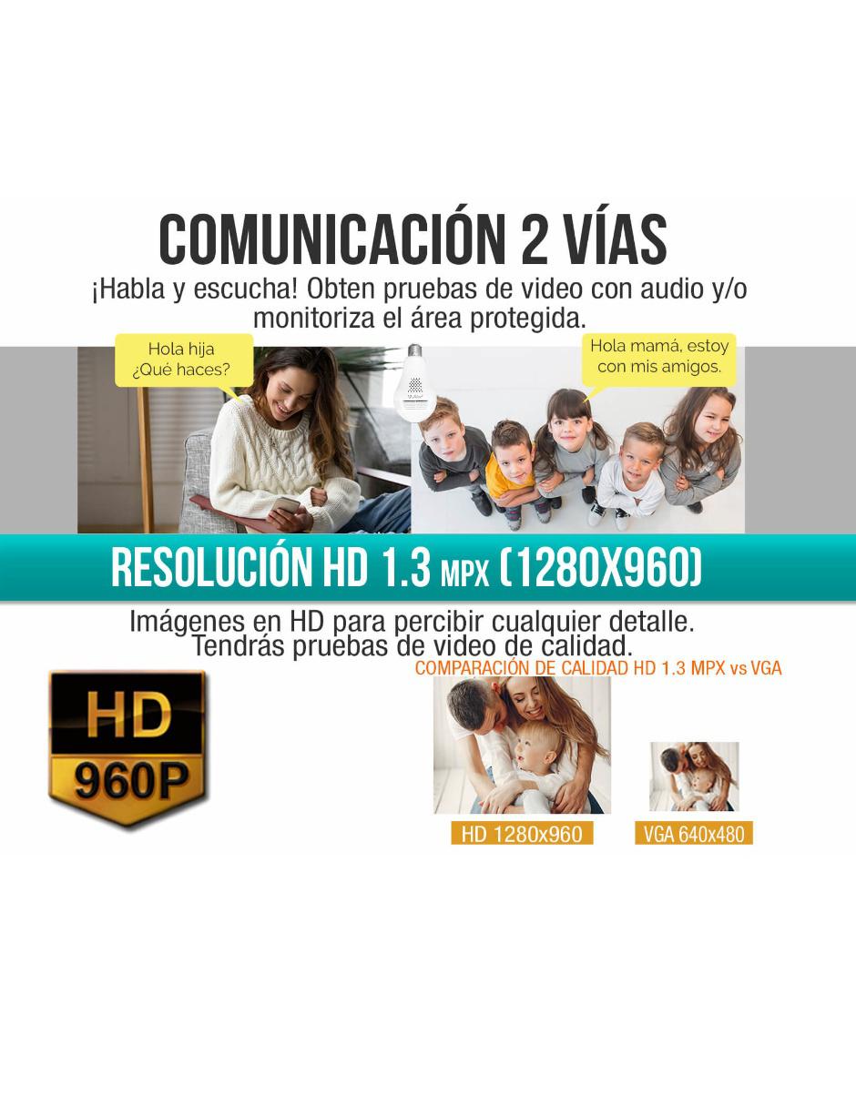 Cámara individual de seguridad Alámbrica para Interior 6
