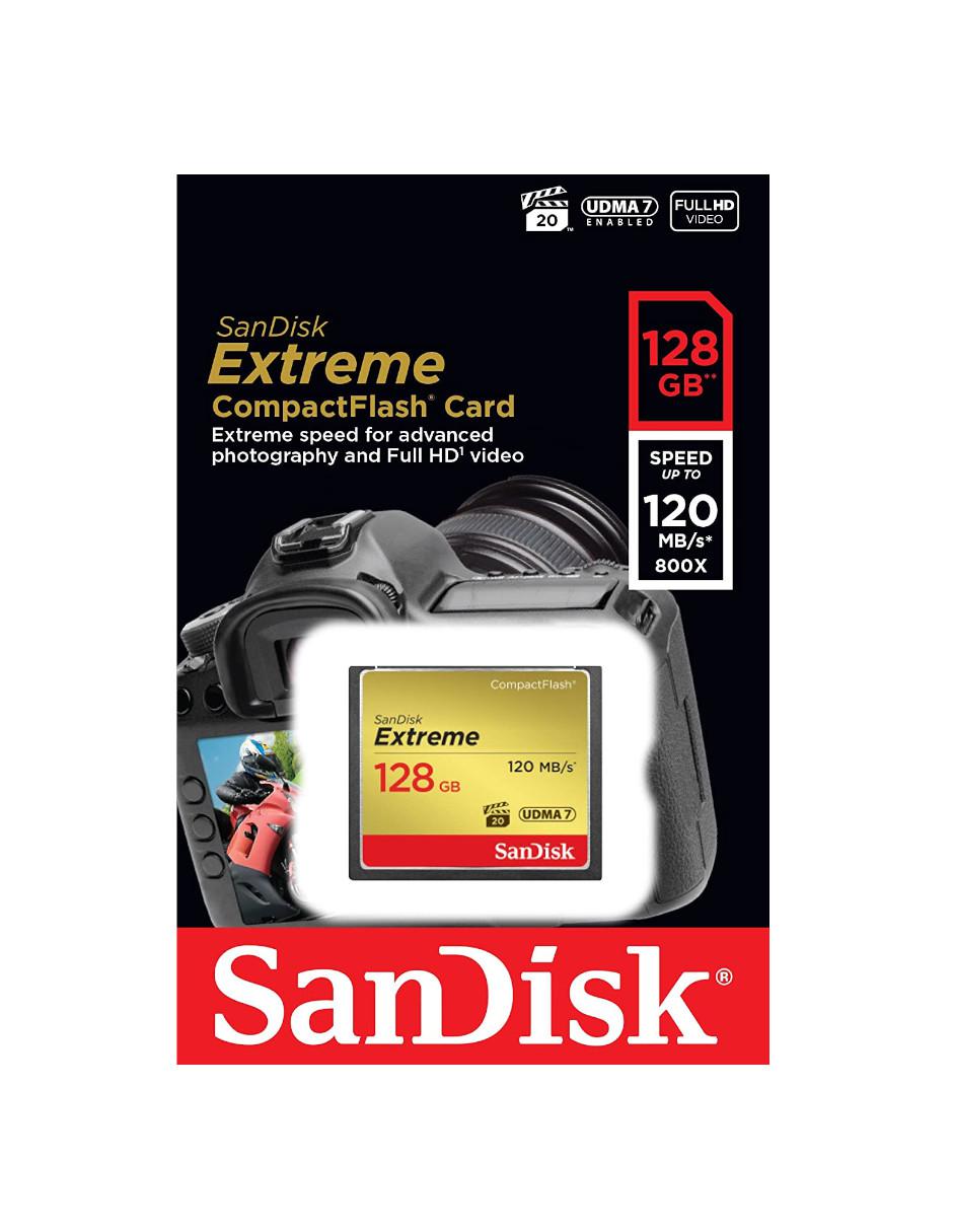 Tarjeta de Memoria 128GB Sandisk Extreme Compactflash SDCFXSB-128G-G46