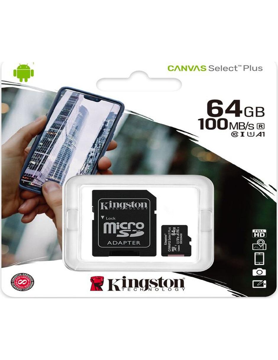 Adaptador y Micro SD C10 Kingston Plus 64 GB