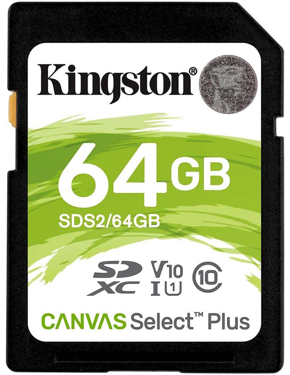 Tarjeta SD C10 Kingston Select Plus SDS SDS2-64GB 64 GB
