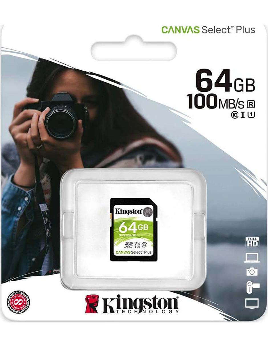 Tarjeta SD C10 Kingston Select Plus SDS SDS2-64GB 64 GB