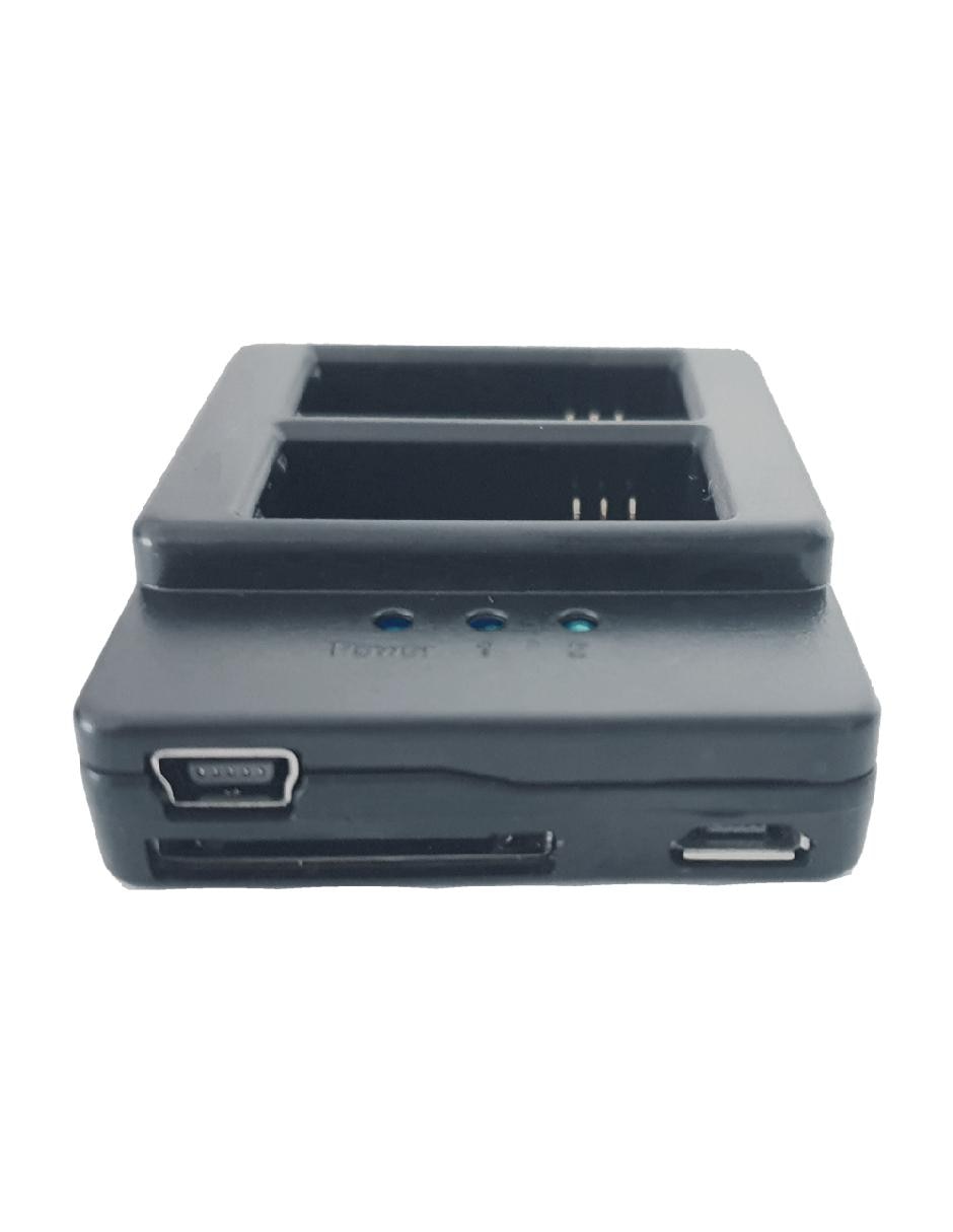 Cargador de pilas Mini-USB + Micro-USB Cargador de pilas Mini-USB + Micro-USB