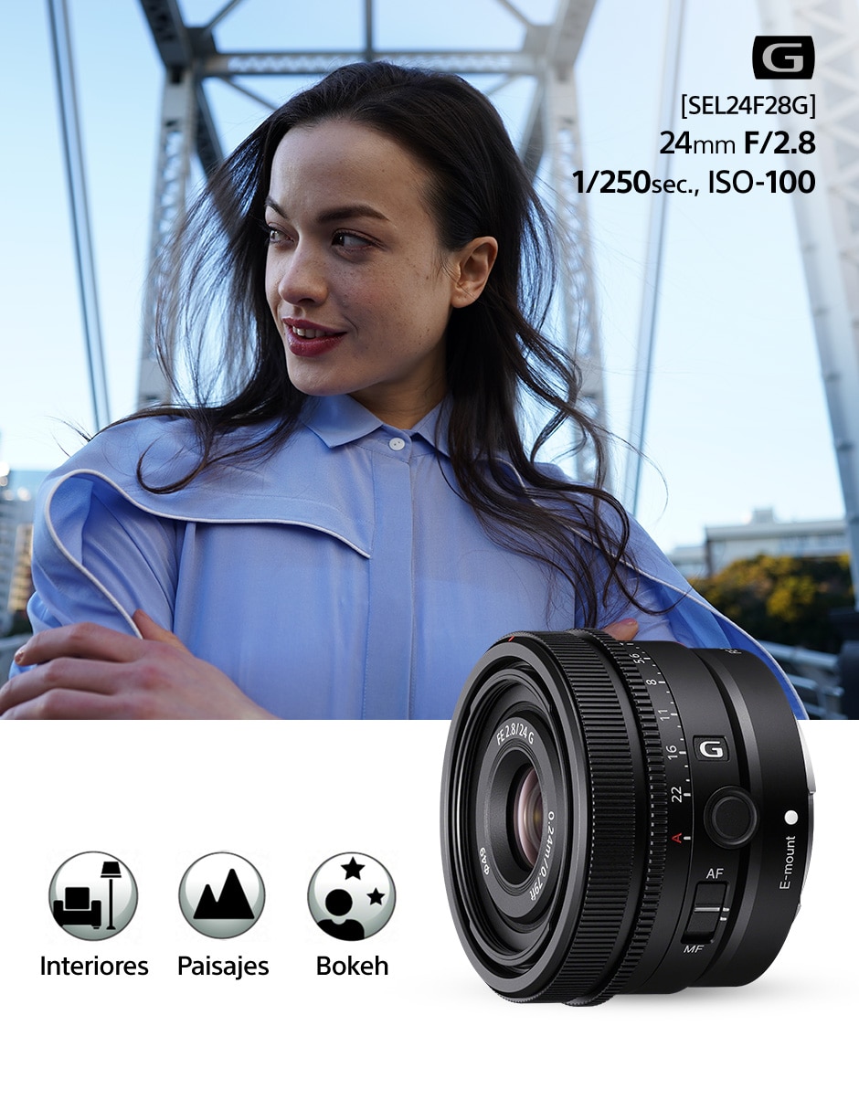 Lente zoom angular 49 mm f / 2.8 para camara sony 7
