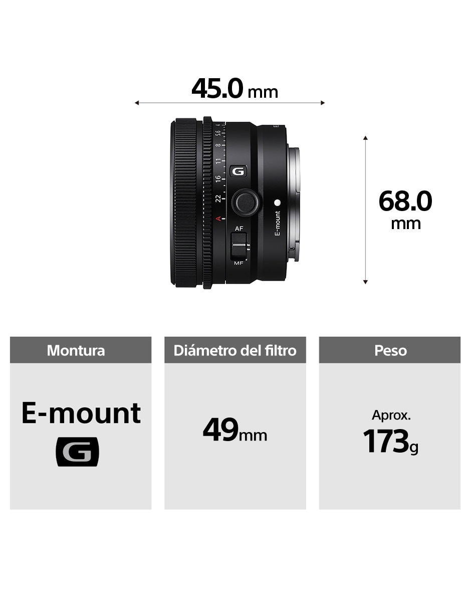 Lente 40 mm f / 2.5 E-Mount 10