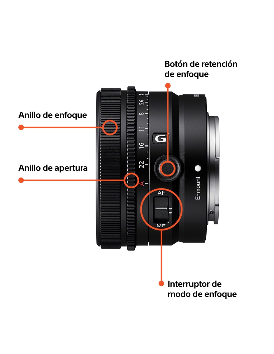 Lente 40 mm f / 2.5 E-Mount 15