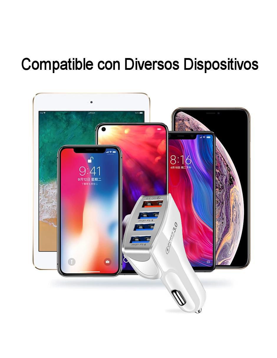 Cargador auto USB 3