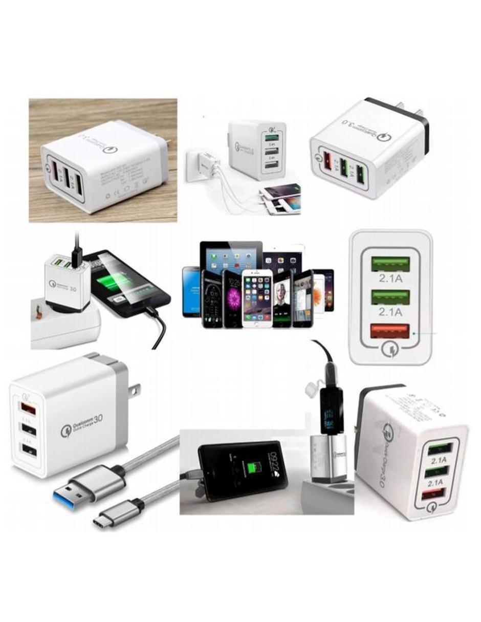 Cargador pared USB 3