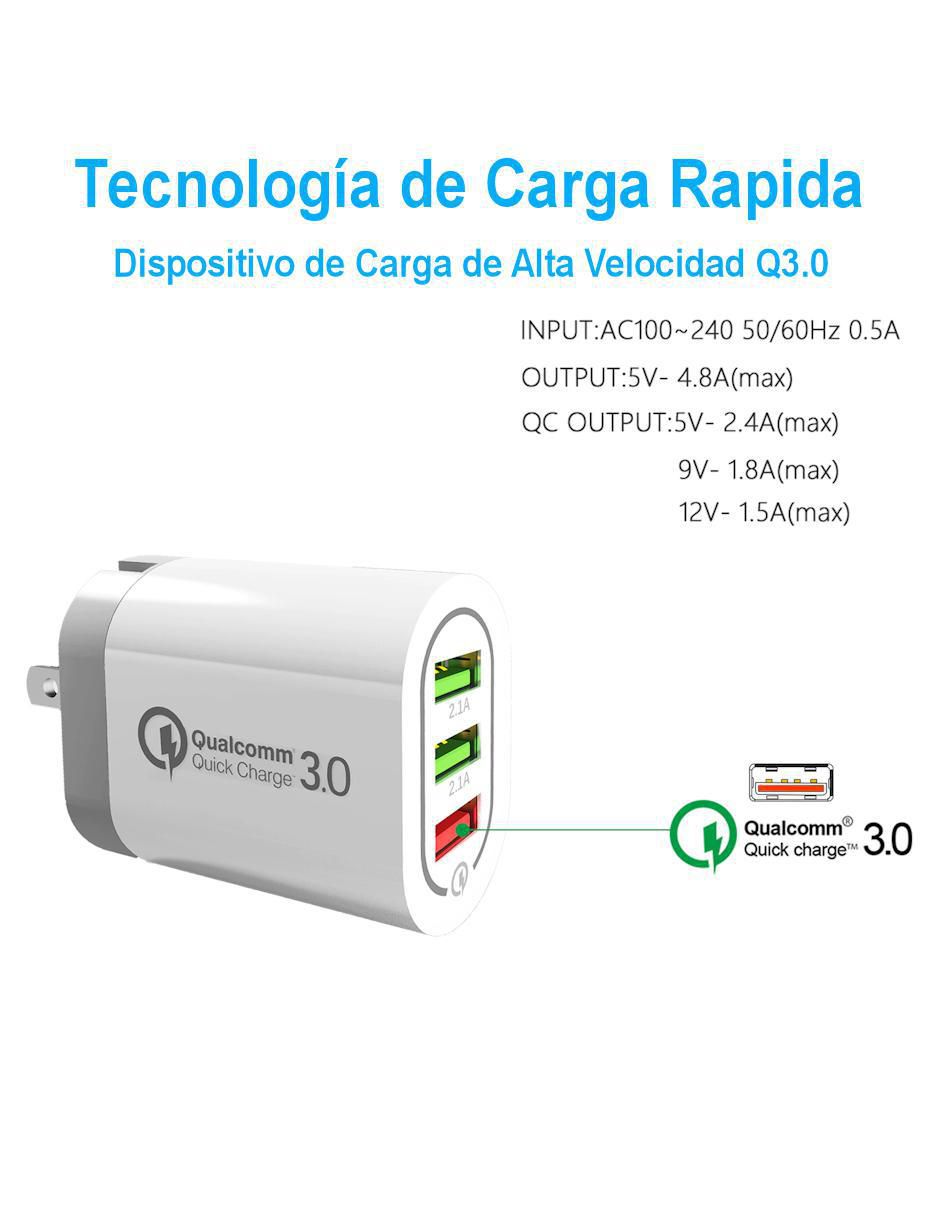 Cargador pared USB 4