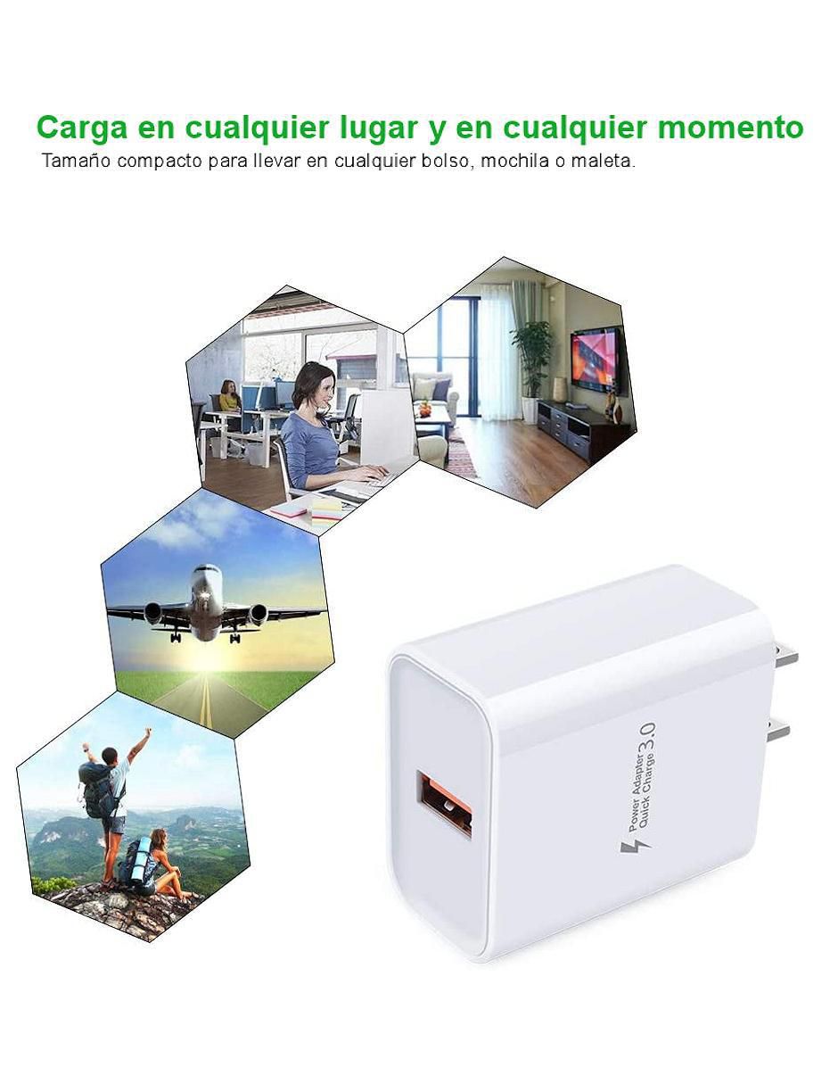 Cargador pared USB tipo A 4