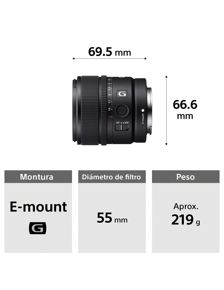 Lente 15 mm f / 1.4 E-Mount 8