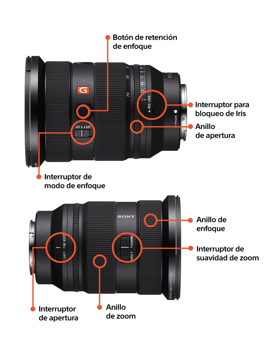 Lente Sony 24 a 70 mm f / 2.8 E-Mount