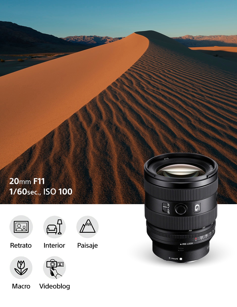 Lente 20 a 70 mm f / 4 E-Mount 14