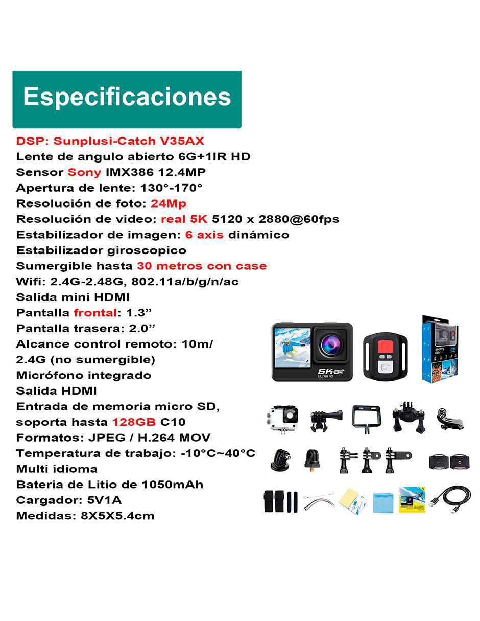 Cámara deportiva VD-V36 4K/UHD 4