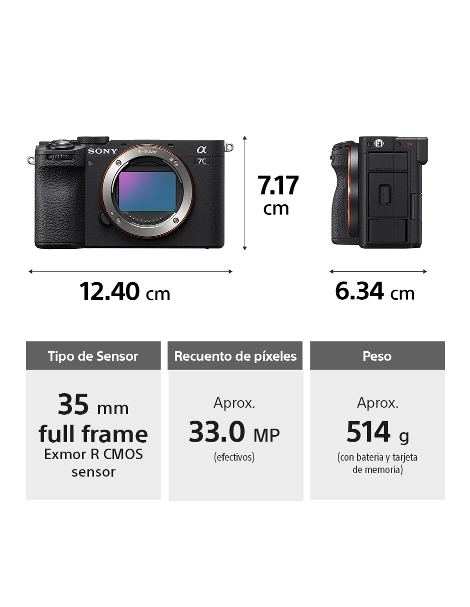 Cámara sin espejo ILCE-7CM2/BQ E-Mount 11
