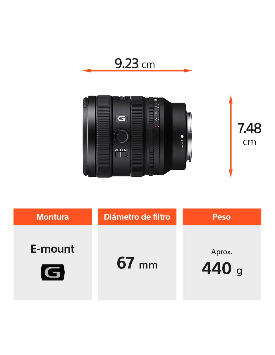 Lente zoom estándar 67 mm f / 2.8 para cámara sony 7