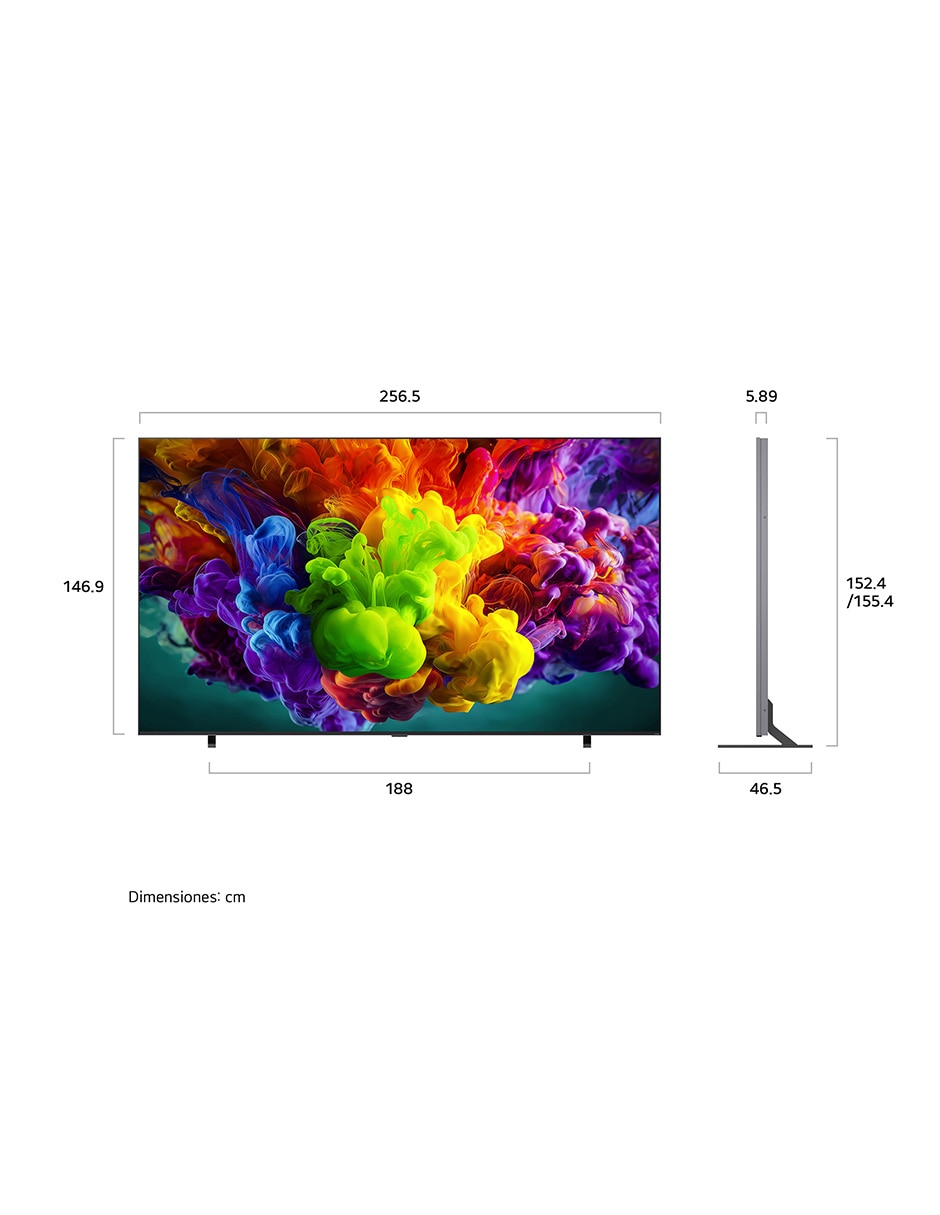 Pantalla Smart tv Lg mini LED de 115 pulgadas 4k 115qned90bs con evo AI