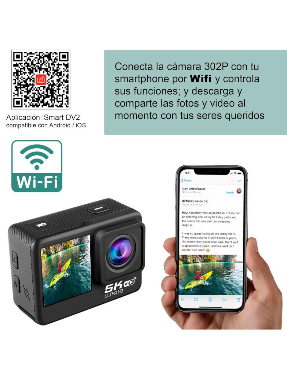 Cámara deportiva VD-302P 5K/UHD
