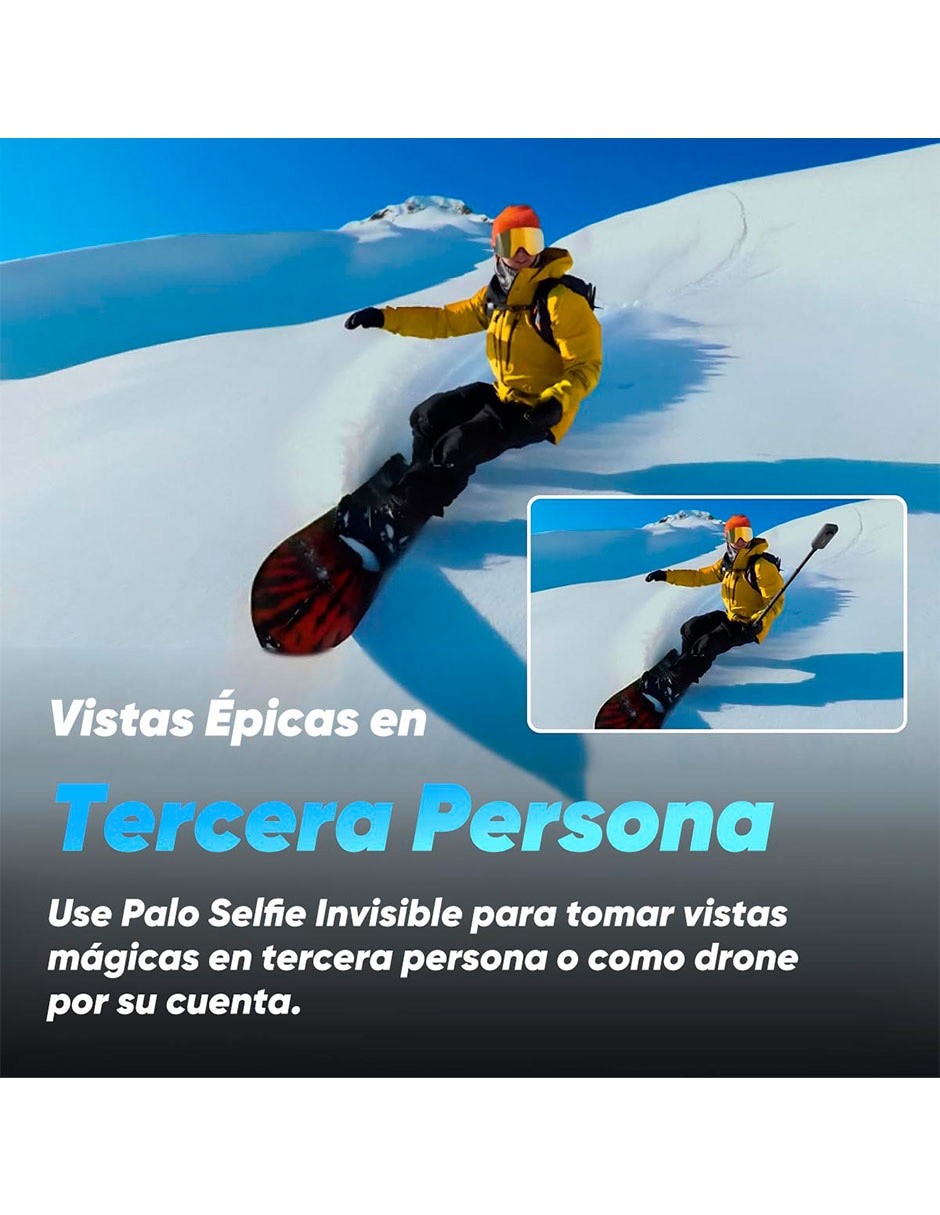 Bastón para cámara Insta360 114cm Invisible Selfie Stick