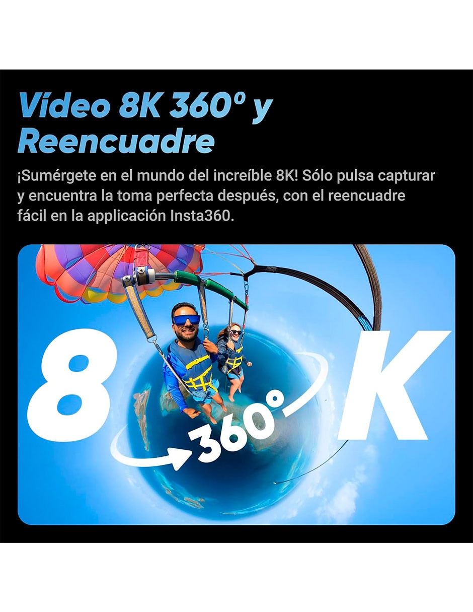 Cámara de acción Insta360 X4 Standard Bundle 8K