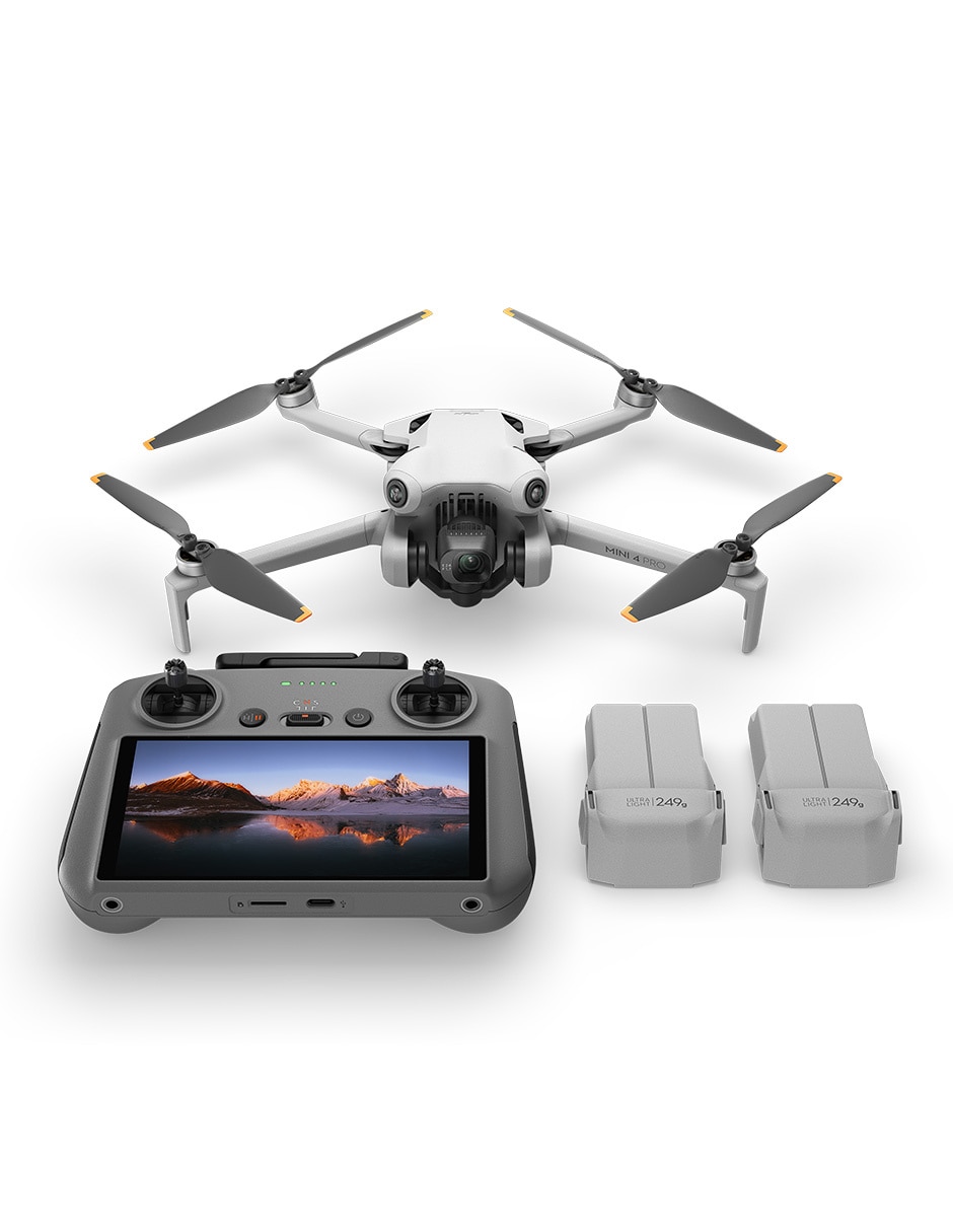 Dron Dji modelo Mini 4 Pro Fly More Combo Plus (RC 2) (GL) HD 34 min de vuelo