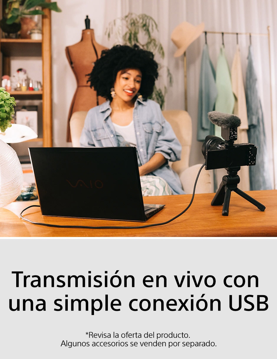 Kit de cámara sin espejo y accesorios modelo ZV-E10K con lente zoom f / 3.5 4