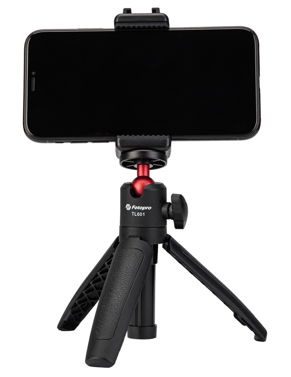 Tripie Fotopro de plástico y metal para cámaras y celulares