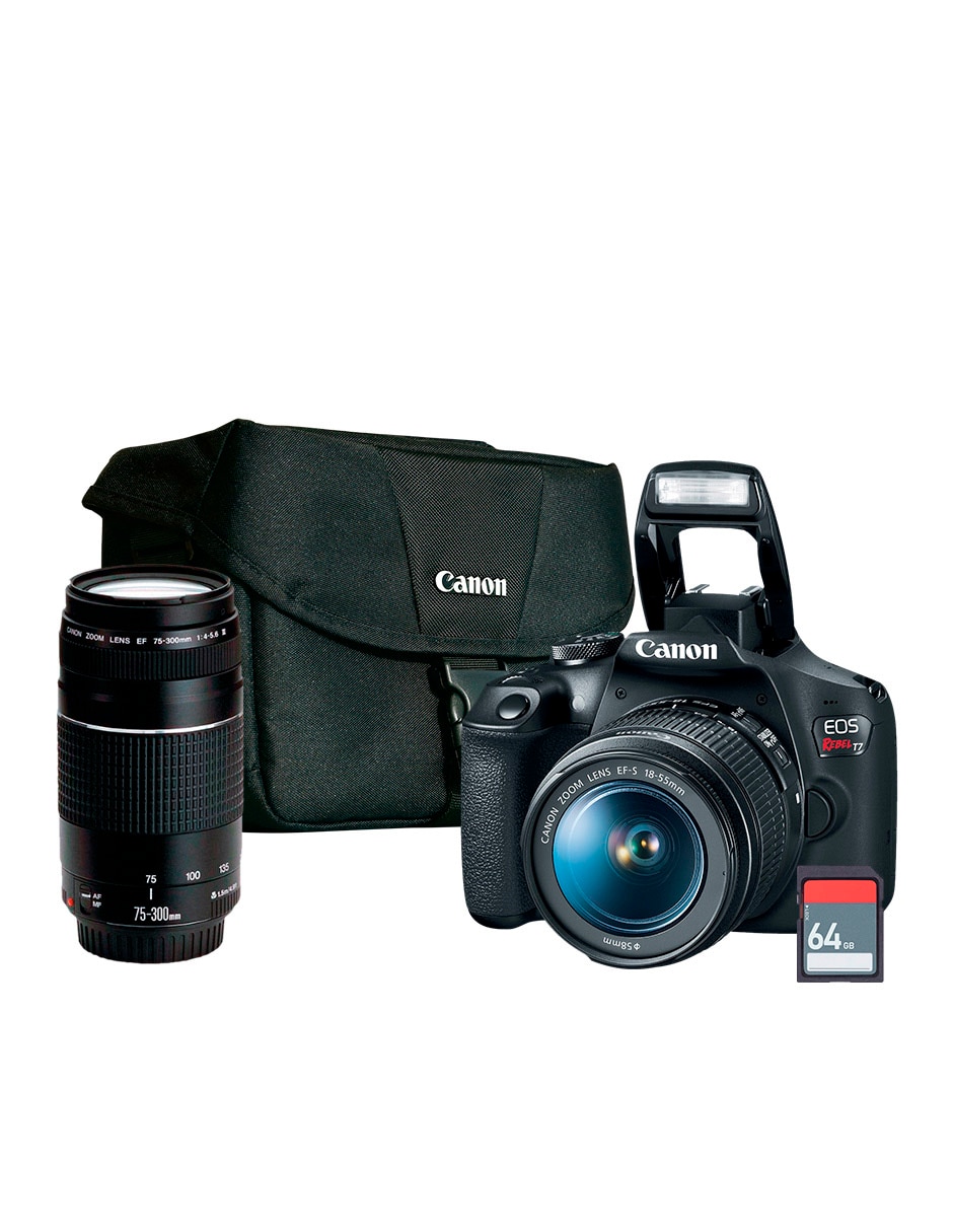 Kit cámara reflex y accesorios T7 con lente 18 a 55 mm f / 22 5