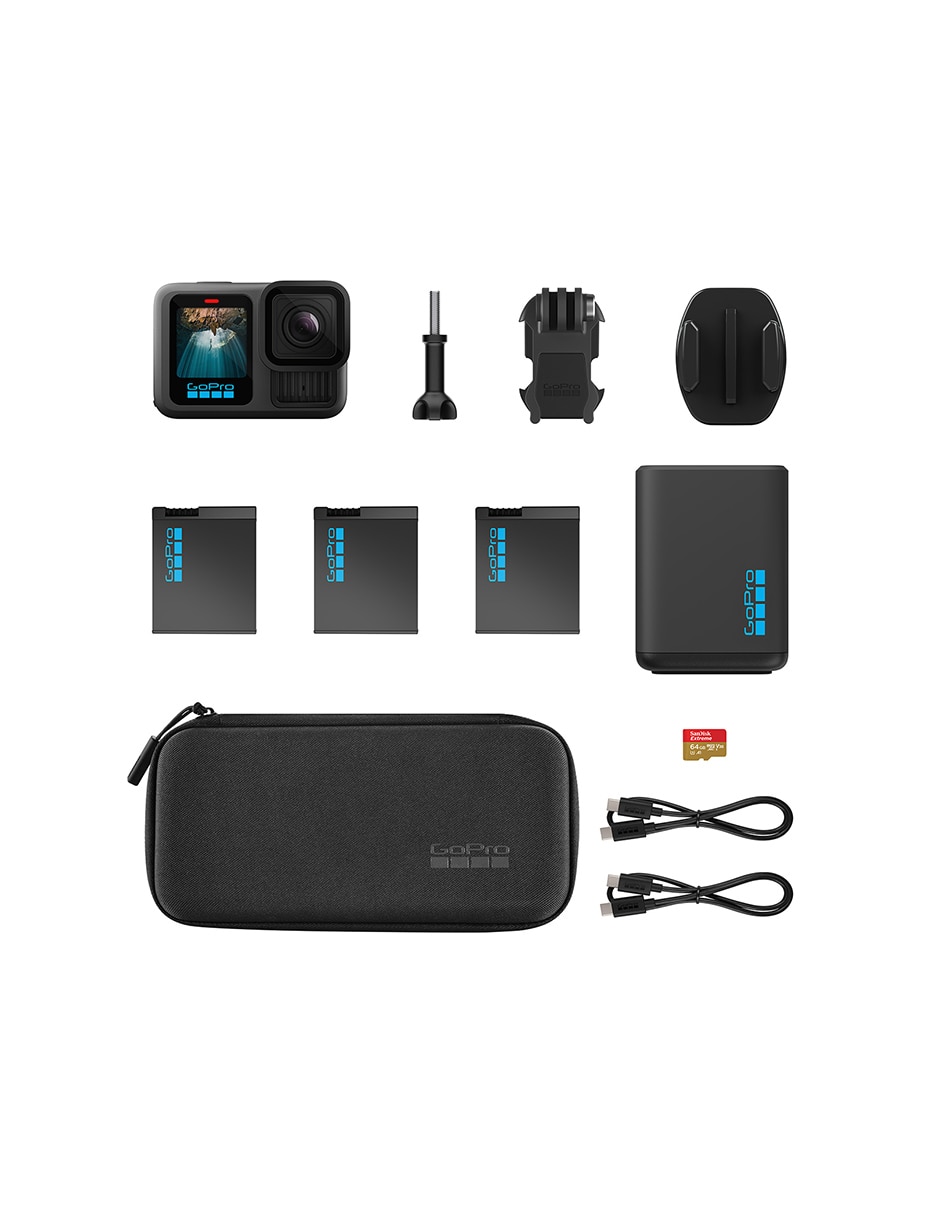 Cámara de acción Gopro HERO13 Black Extended Power Bundle CHDRB-134-RW 5K/UHD