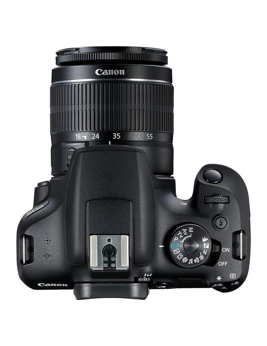 Cámara long zoom modelo eos 2000d 24 megapíxeles