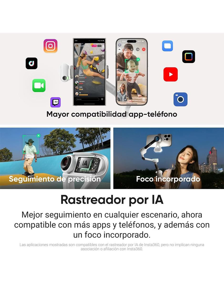 Estabilizador Smartphone Insta360 modelo Flow 2 AI Tracker