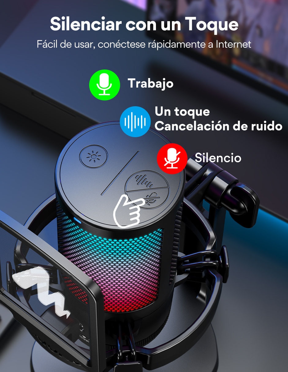 Micrófono gaming alámbrica Gamer Wave DGM20 6