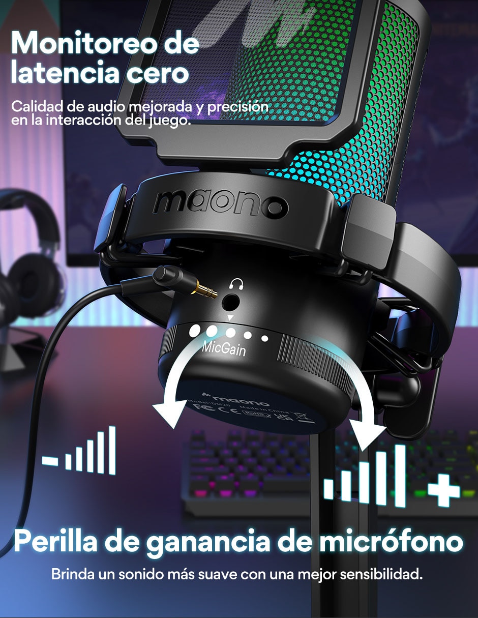 Micrófono gaming alámbrica Gamer Wave DGM20 8