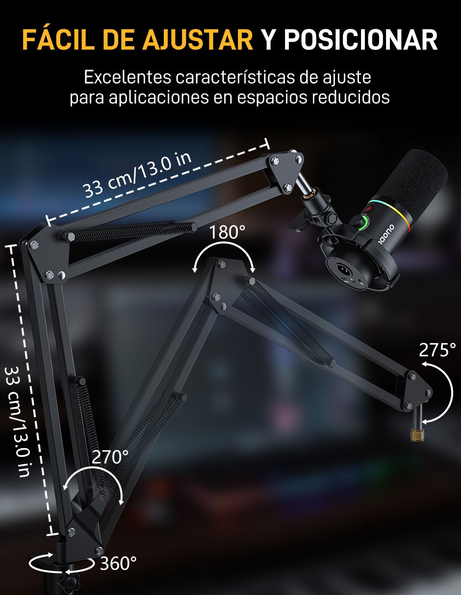 Soporte brazo para micrófono de Maono metal