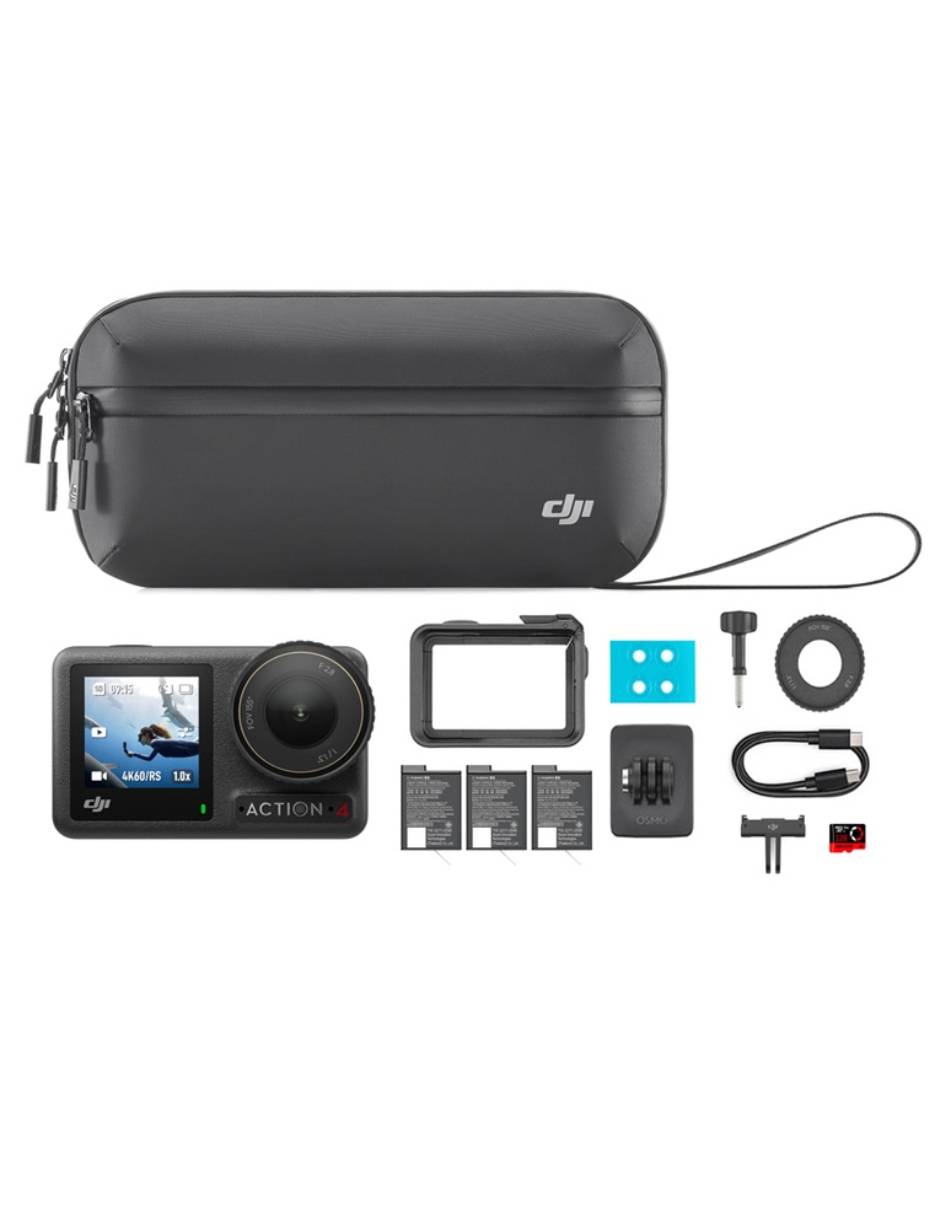 Cámara de acción Dji Osmo Action 4 New Bundle 4K/UHD