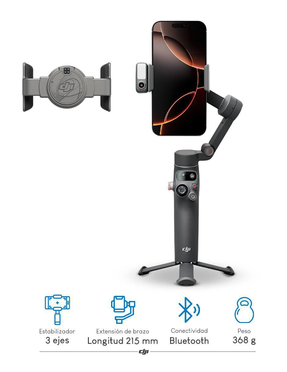Estabilizador compatible con cámara Dji modelo Osmo Mobile 7p