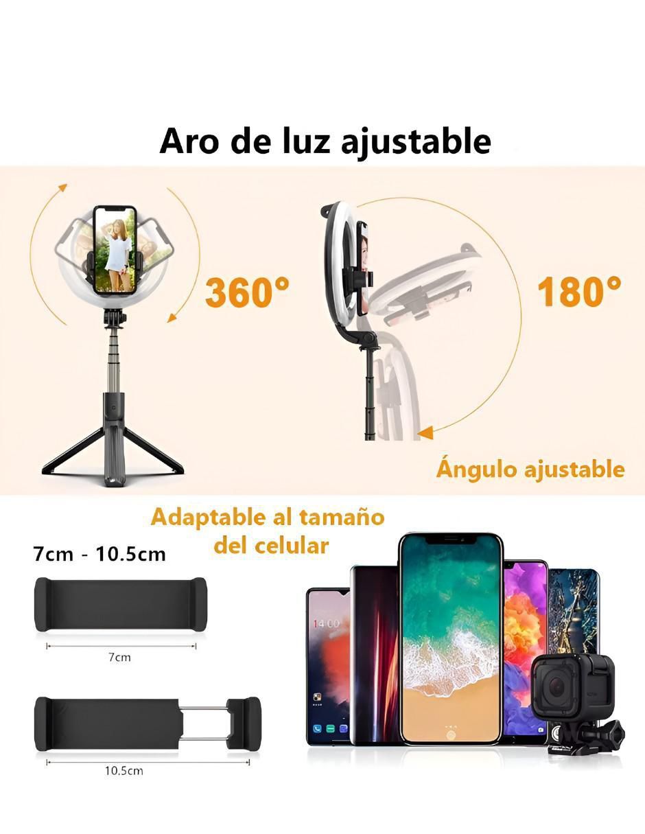Tripie de plástico y metal para celular Tripie de plástico y metal para celular