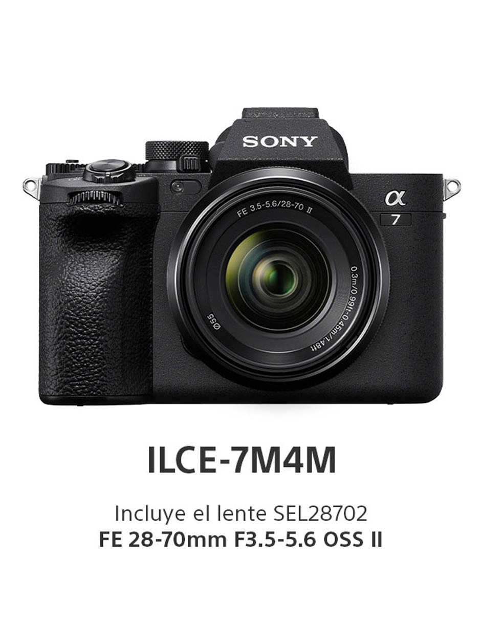 Cámara sin espejo Sony ILCE-7M4M con lente 28 a 70 mm f / 3.5