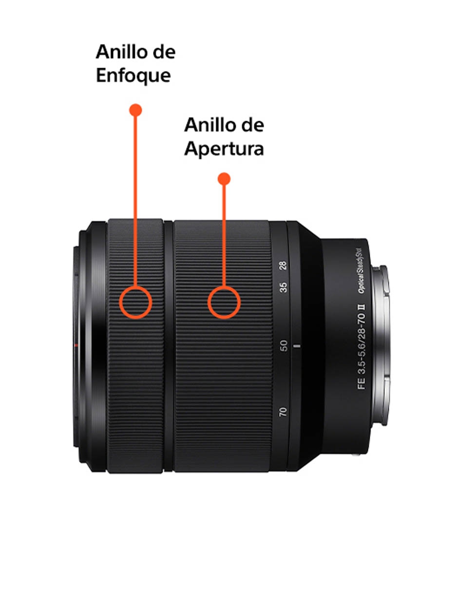 Cámara sin espejo Sony ILCE-7M4M con lente 28 a 70 mm f / 3.5