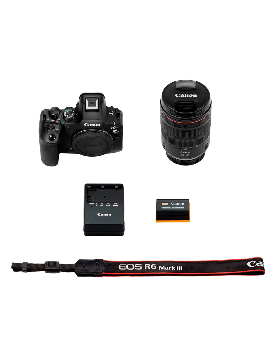 Kit cámara sin espejo y accesorios Canon Eos R6mk III con lente 24 a 105 mm f / 4
