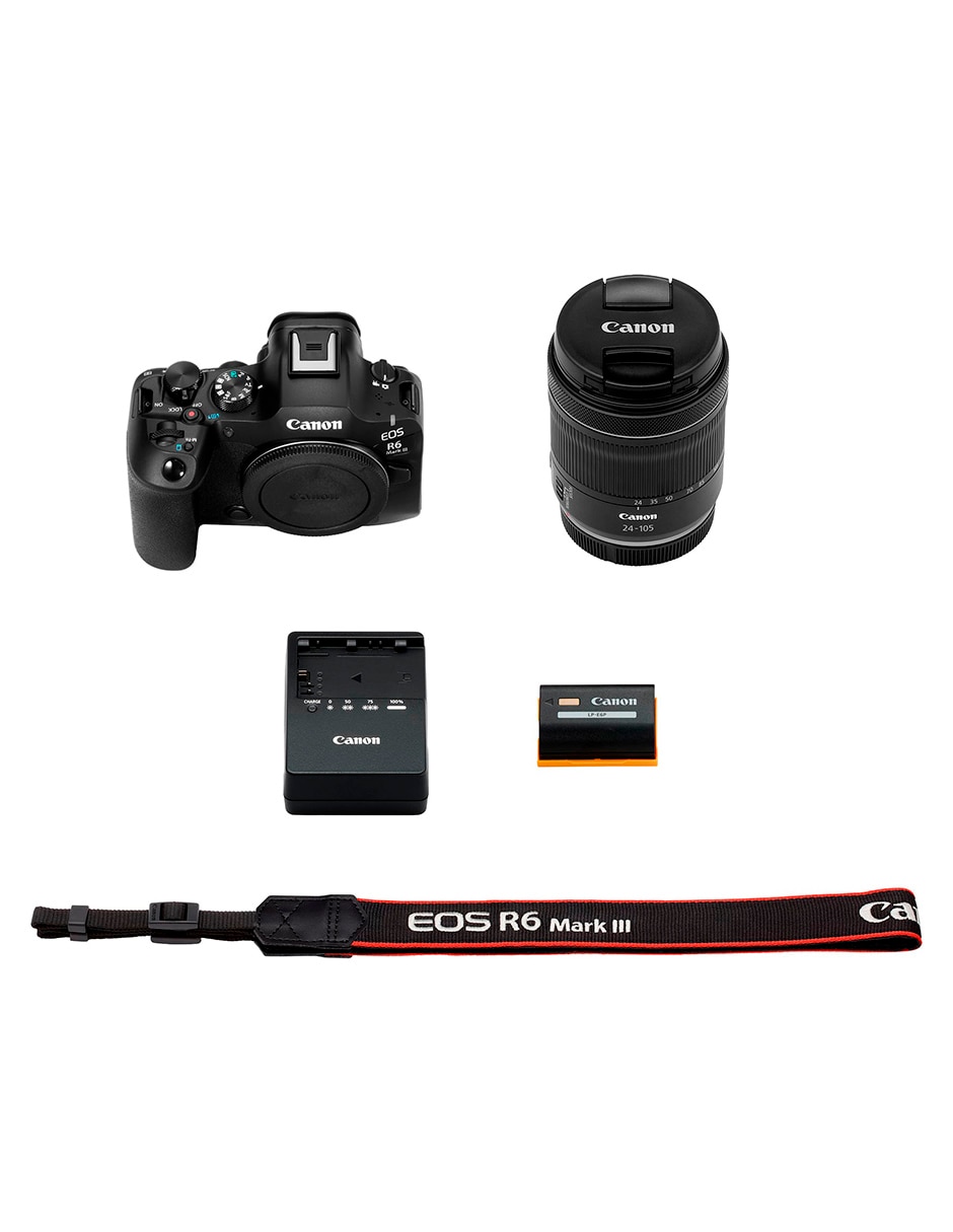 Kit cámara sin espejo y accesorios Canon Eos R6mk III con lente 24 a 105 mm f / 4
