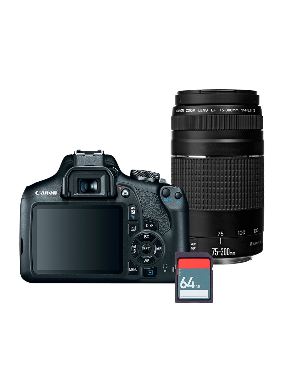 Kit cámara reflex y accesorios eos rebel t7 con lente 18 a 55 mm f / 3.5 - 5.6 3