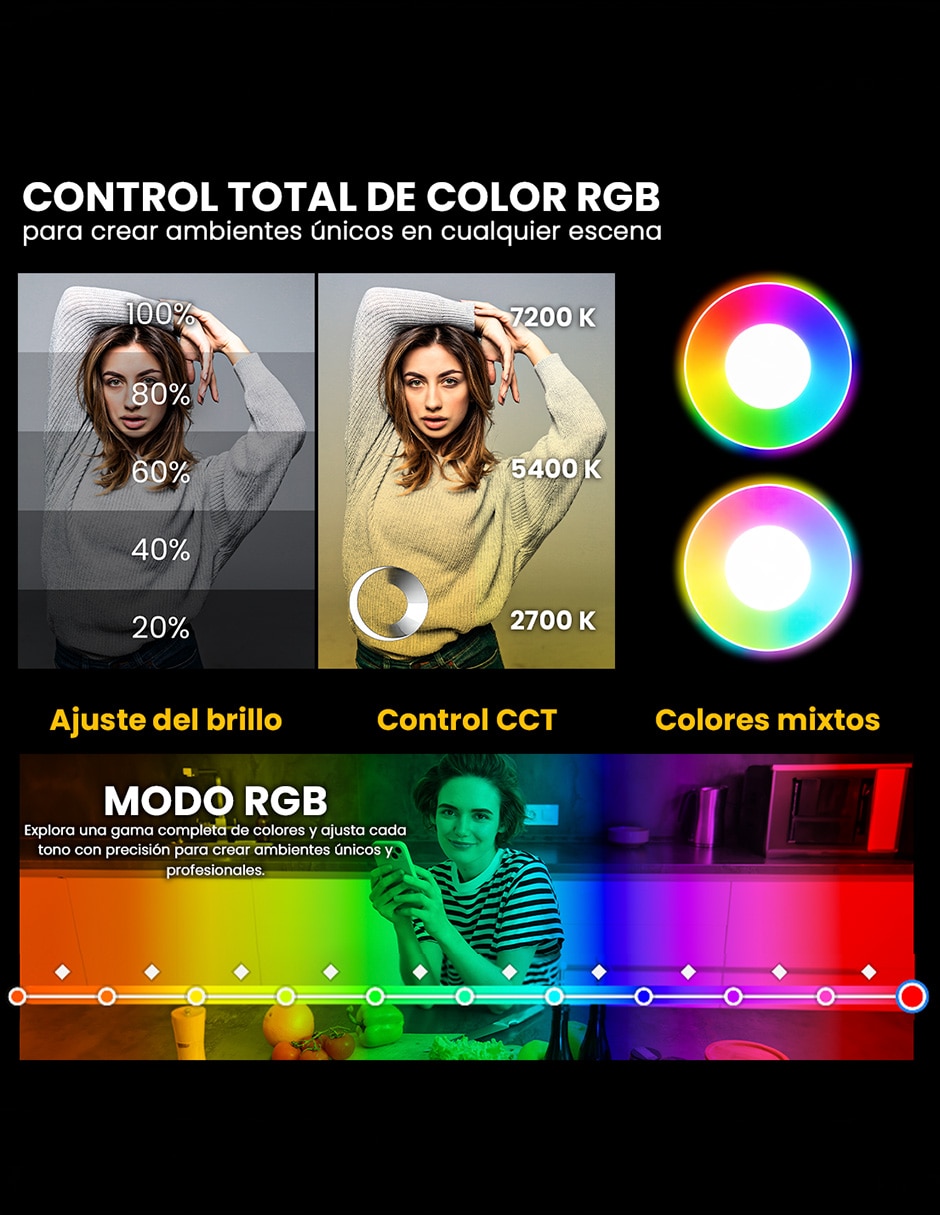 Lámpara para fotografía L60RGB 2