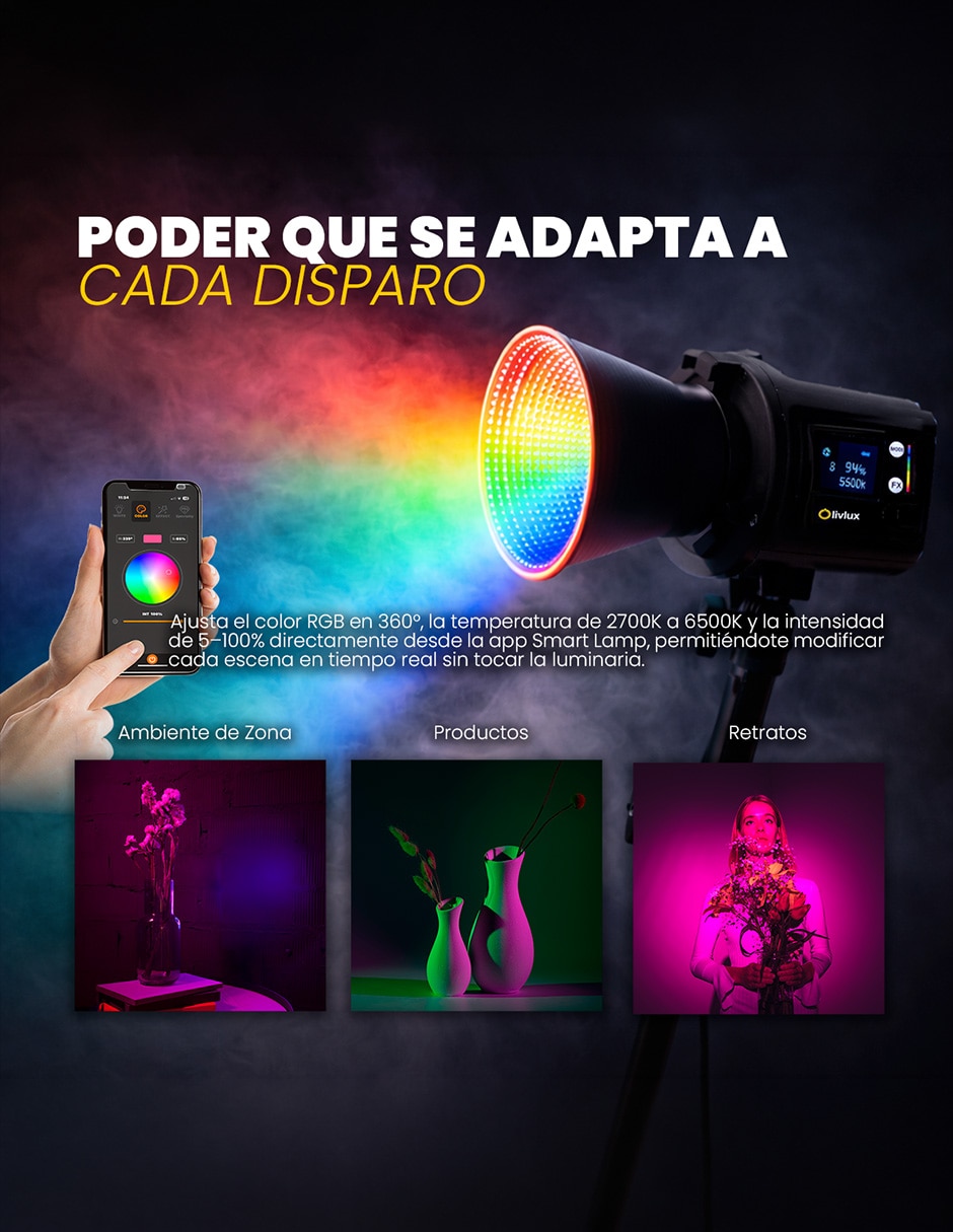 Lámpara para fotografía L60RGB 3