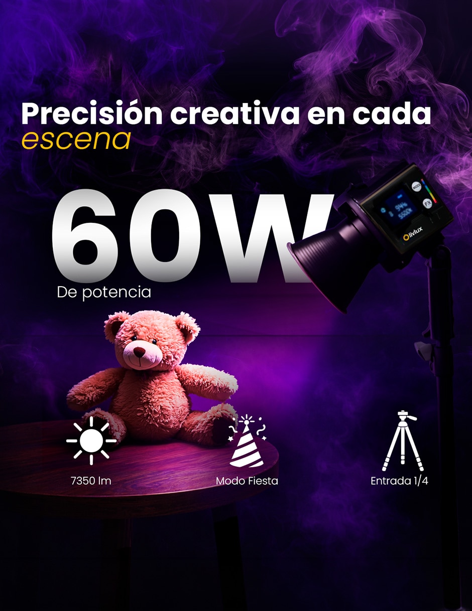 Lámpara para fotografía L60RGB 6