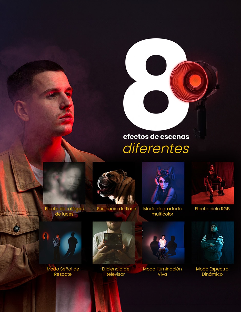 Lámpara para fotografía L60RGB 8