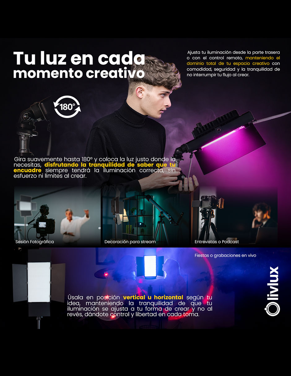 Lámpara para fotografía G800
