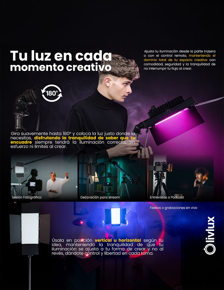Lámpara para fotografía G800