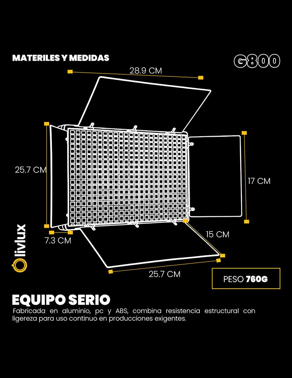 Lámpara para fotografía G800 8