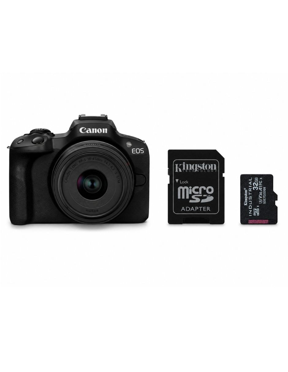 Kit cámara sin espejo y accesorios r50 con lente 18 a 45 mm f / 6.3